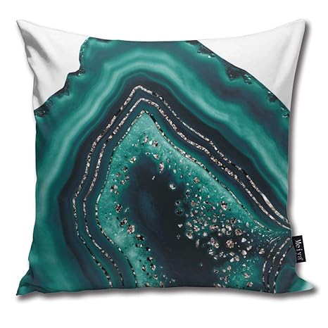 But Why Miss Teal Agate Rose Gold Glitter Glam 1 Gem Decor