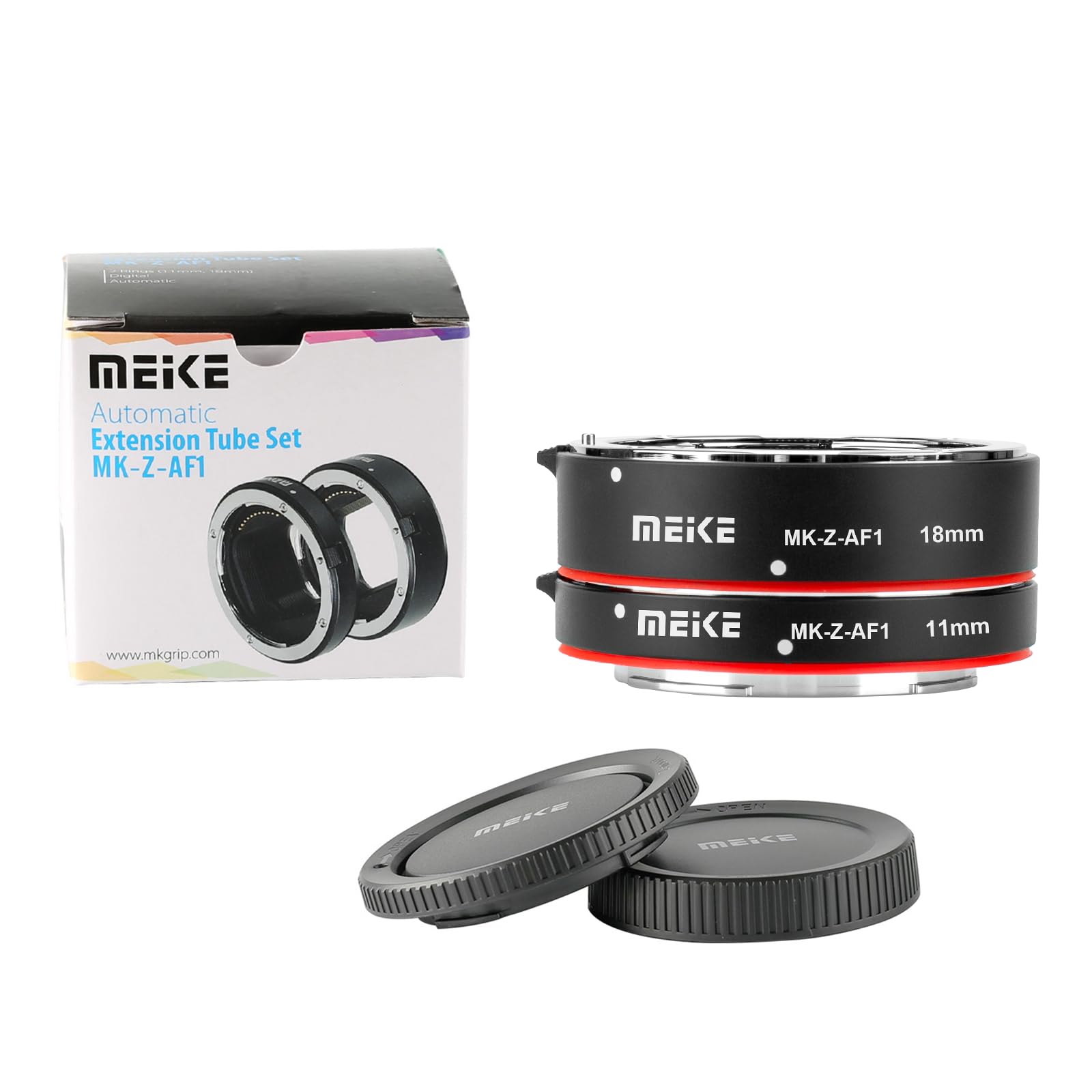 Meike MK-Z-AF1 Metal Auto Focus Macro Extension Tube Adapter Ring (11mm+18mm) Compatible with Nikon Z5 Z6 Z7 Z6II Z7II Z30 Z50 Z fc