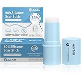 Silicone Scar Stick, 80% Silicone Stick for Face and Body. Silicone Stick for Removal of Surgical,Old and Recent Scars and Stretch Marks - 7g