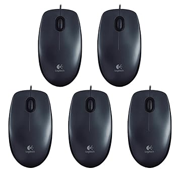 Logitech M100 Maus schnurgebunden (schwarz | 5er Pack)