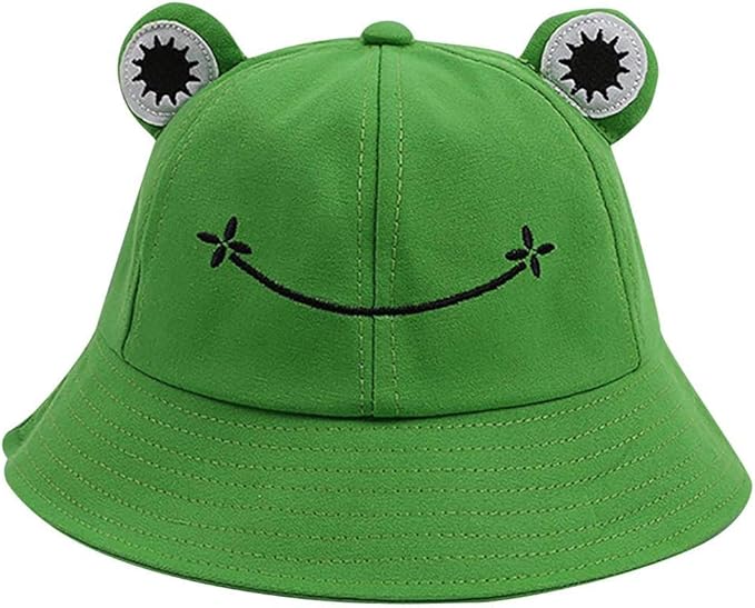 SmallYin Fishing Hat Adult Frog Bucket Hat Summer Bucket Hat Cap Casual