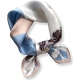 PoeticEHome 100% Mulberry Silk Neck Scarf 21"x21" Small Square Scarfs for Women Gift Packed