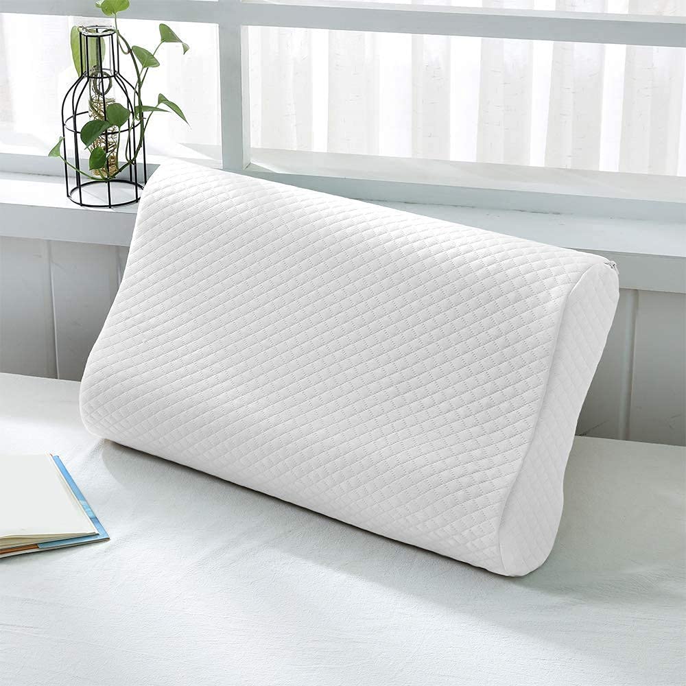 Memory Foam Contour Pillow, Neck Support Cervical Bed Pillow for