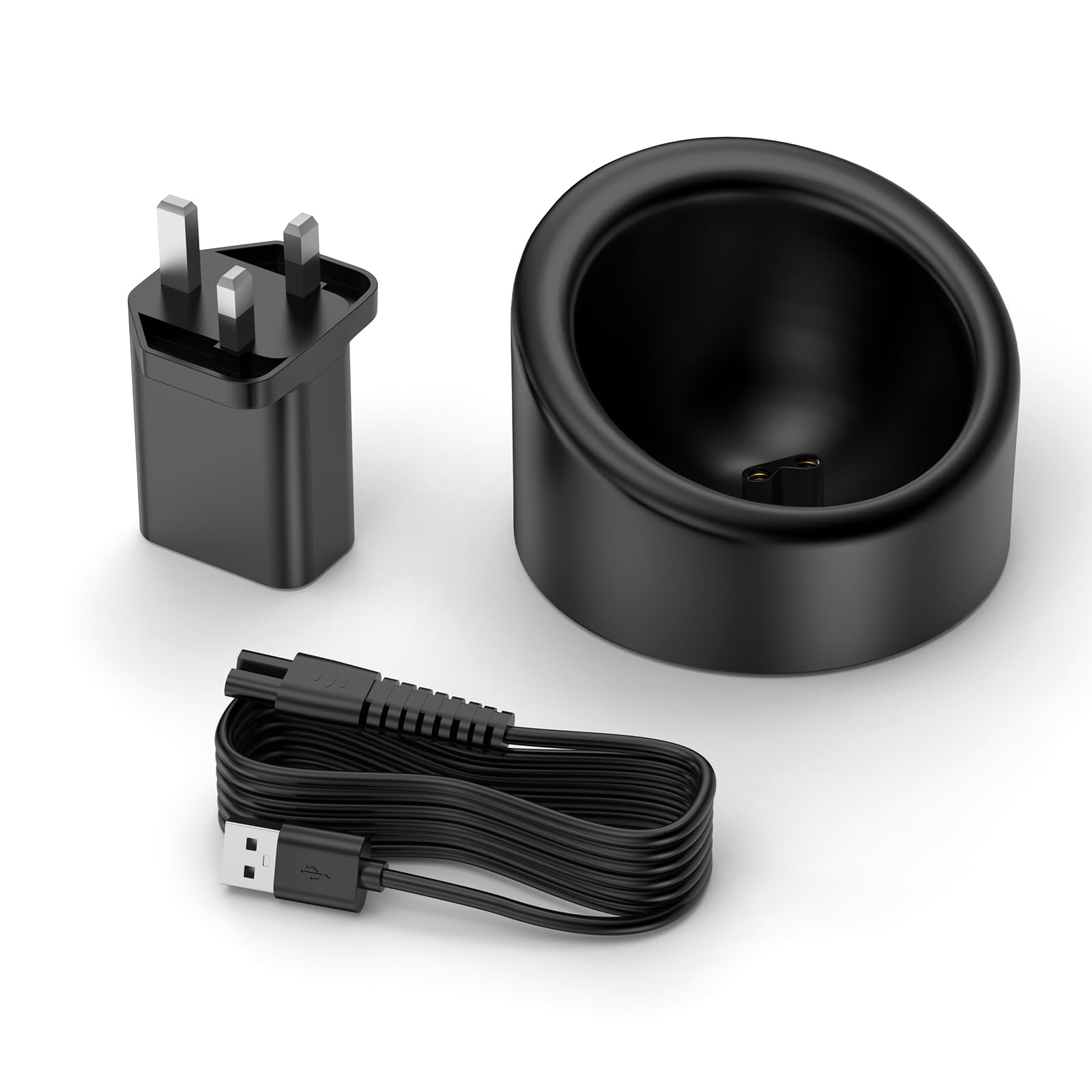Qurzou Charging Dock Compatible with MANSCAPED 3.0 2.0 with AC Adapter, Wireless Charging Stand Only Repalcement for MANSCAPED The Lawn Mower 3.0 Electric Groin Hair Trimmer