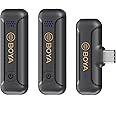 BOYA Wireless Lavalier Microphone, 2.4GHz Plug Play Dual Clip on USB-C Mic, Omnidirectional Condenser Mini Mic for Smartphone Tablet Laptop Video Recording Tiktok Facebook YouTube Live Stream