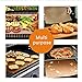 SKYBD Copper Grill Mat (Set of 5) Non-Stick BBQ Grill&Baking Mat for Gas, Charcoal, Electric Grill Sheet, Reusable, Heavy-Duty, Easy to Clean - 15.75 x 13 Inch (Gold)