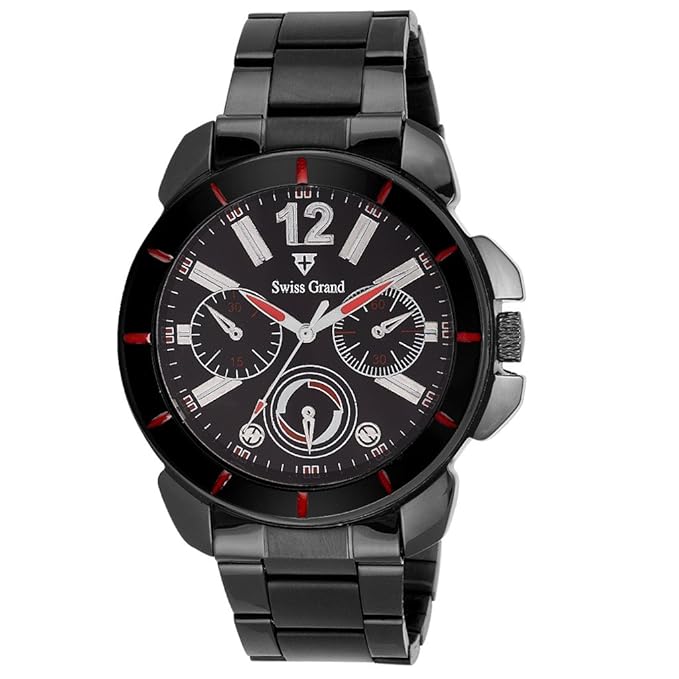 Analog Black Dial Mens Watch-SG1055