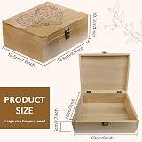 arricraft Wooden Memory Keepsake Box Heart Pattern 24.5x19.5x10.3cm view 2