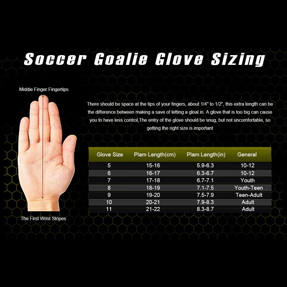 Coodoo Goalkeeper Goalie Soccer Gloves with Fingersave, Strong Grip for The Toughest Saves, Kids Youth Adults Keeper Gloves for Training and Match, Men and Women : Sports & Outdoors