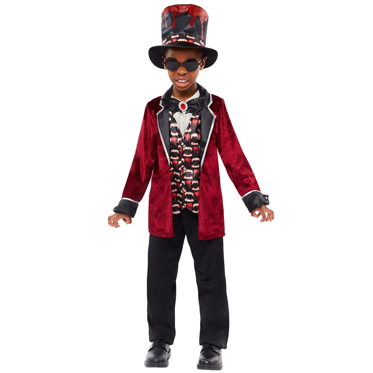 Amscan 9917921 - Boys Halloween Midnight Vampire Fancy Dress Costume Age: 8-10 Years