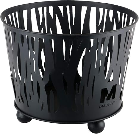Rm Design Feuerschale Aus Metall Terrassenofen Fur Den Garten In Schwarz 39 Cm Amazon De Garten