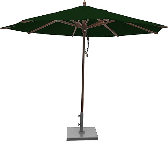 Amazon Com Greencorner Mahogany Octagon Patio Umbrella 11 Foot Forest Green Garden Outdoor