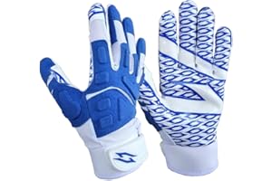 SCALE WEAR DESIGN Stealth Padded Football Receiver Gloves - White, Battle College Lineman, Be a Villain Not a Joker with Padded Stealth Football Gloves with Tacky Grip Palms, Youth, Kids, Men, Boys, Small to XXL Sizes