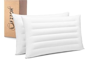 FZZOR Ultra Thin Flat Pillows Standard Size Set of 2 Pack, 2 Inch Height Slim Pillows, Down Alternative Filled Low Bed Pillow