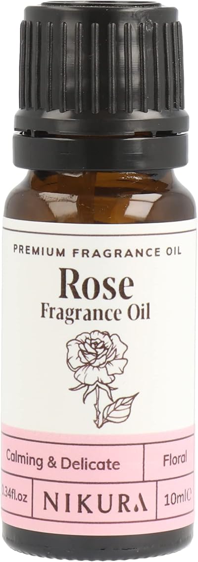 Nikura Rose Fragrance Oil 10ml vegan UK made diffuser candle soap