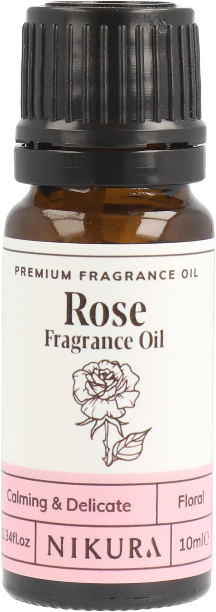 Nikura Rose Fragrance Oil 10ml vegan UK made diffuser candle soap