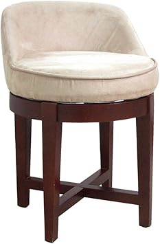 Amazon Com Elegant Home Fashions Swivel Chair With Beige Faux