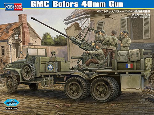 Hobby Boss GMC Bofors 40mm Gun Vehicle Model Building Kit