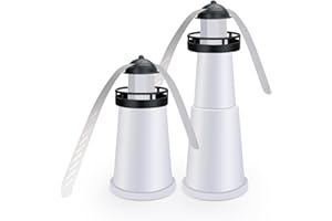 LOTKEY Fly Fans for Tables, Fly Repellent Outdoor Indoor Keep Flies Away, Table Top Fly Fan Fly Spinner with Holographic Blades for Picnic Patio Home (2 Pack)