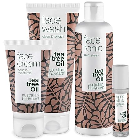 Gesichtsprodukte von Australian Bodycare eignen sich hervorragend gegen Mitesser, Pickel und fettige, zu Akne neigende Haut. 