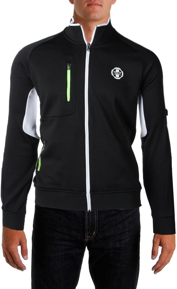 Ralph Lauren Mens' Polo Sport Paneled Track Jacket, Polo Black at Amazon Menâs Clothing store