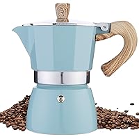 Stovetop Espresso Maker, 3 Espresso Cup Moka Pot - 5 oz Manual Cuban Coffee Percolator Machine Premium Aluminum Moka…