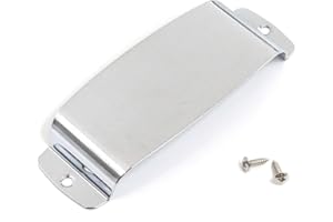 FarBoat Pickup Cover Replacement Part with Screws for Jazz Bass Guitar(Silver)