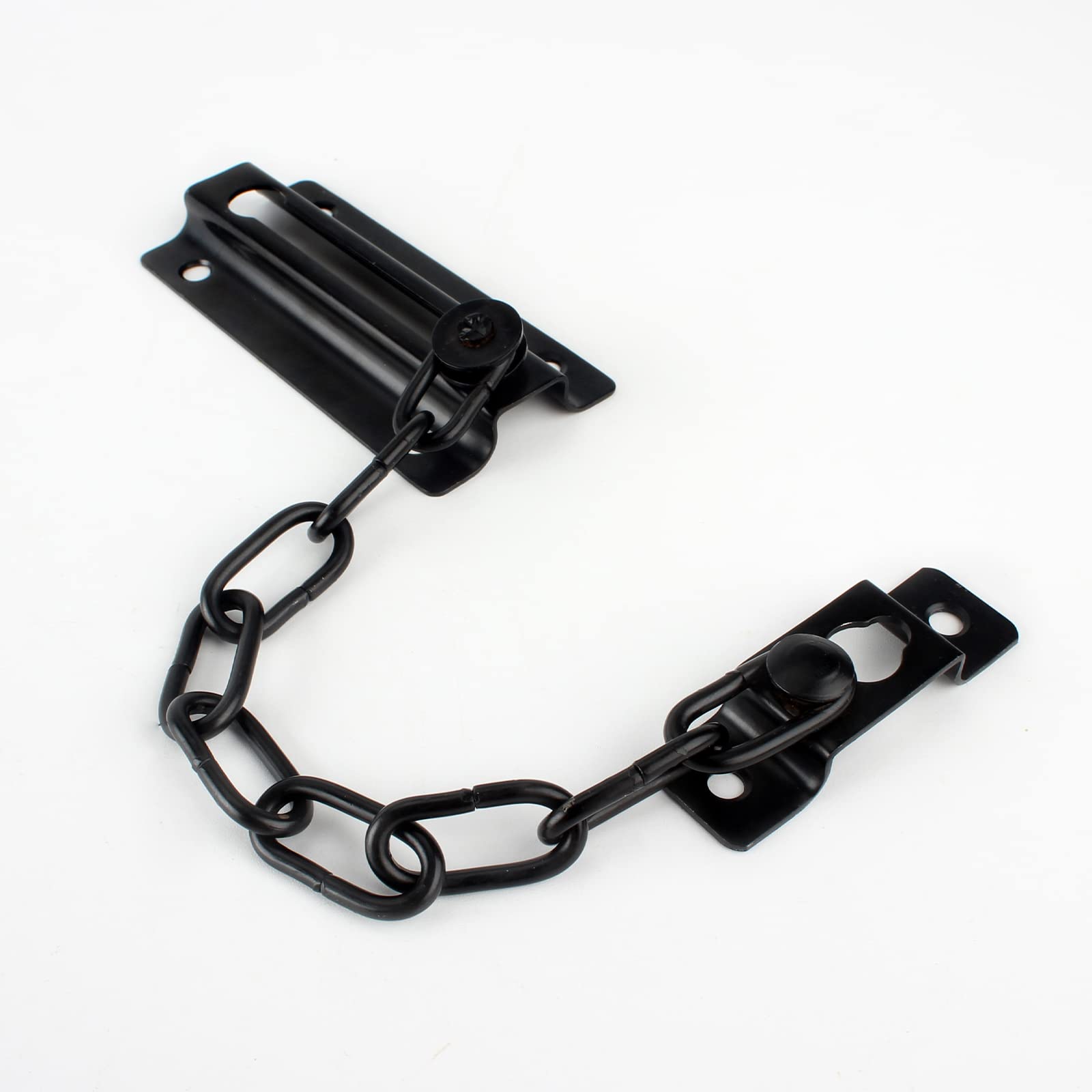 QOPAHI Door Chain Lock for Front Door, Internal Door Security Chain 85×40mm Safety Locks Door Chains for Upvc Doors, Fit for Home Bedroom Bathroom Hotel Preventing Unauthorized Intrusion(Black)