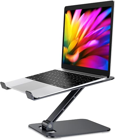 Babacom Laptop Stand Ergonomic Foldable Adjustable Height Ventilated Aluminum