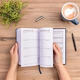 evelay 2027 Diary A5 Week to View Navy Hardback with Ribbon Bookmark view 4