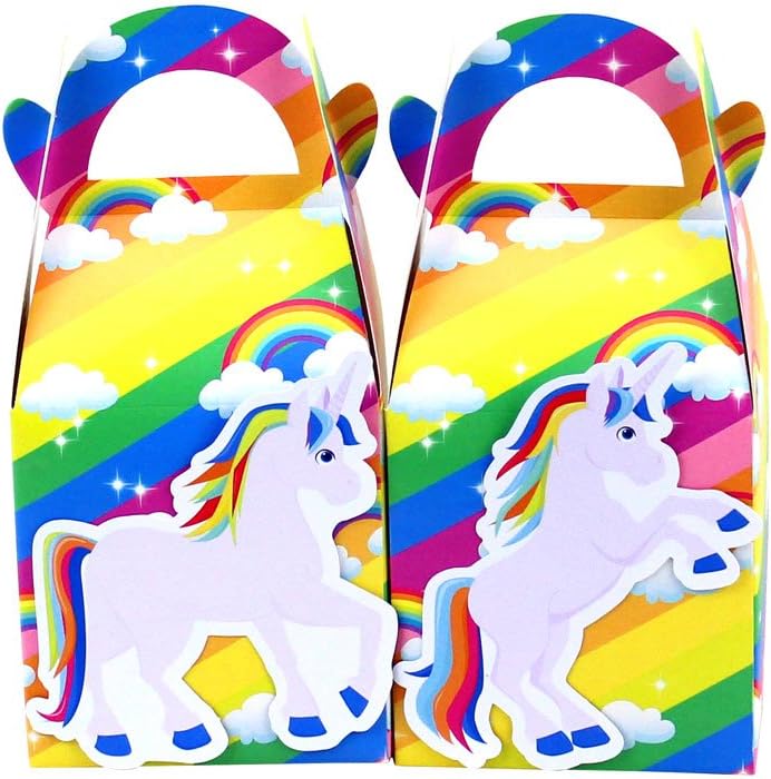 Unicorn Birthday Party Favor Boxes for Kids - 12 ct