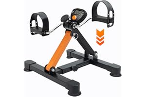 GOREDI Under Desk Bike Pedal Exerciser, Adjustable & Foldable Cycle Exercise Bike for Office,Stable Peddler Exerciser for Seniors with LCD Display, Fitness Exerciser for Arms & Legs Workout