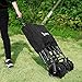 Sekey Folding Wagon Cart Collapsible Outdoor Utility Wagon Heavy Duty Beach Wagon with All-Terrain Wheels, 265 Pound Capacity, Black