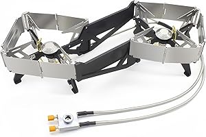 BRS-32 Portable Camping Stove, Foldable, Adjustable Control, and Carrying Case Included - Experience Hassle-Free Outdoor Cook