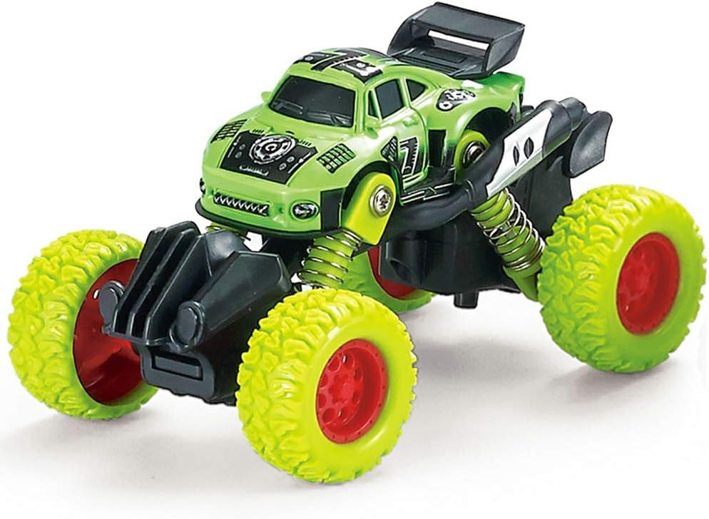 MANIINI Pull Back Cars Toys, Pull Back Vehicles Monster Trucks for Kids Off-Road Die-cast, Inertia Car Toy for Boys Girls Toddler Gifts Mechanical Series - Green