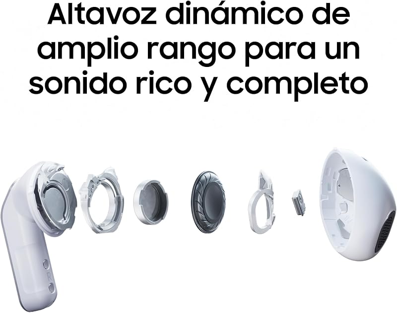 Galaxy Buds4, Auriculares Bluetooth, Audio 240bit/96 kHz, Cancelación de Ruido Adaptativa, Agente IA de Voz, Garantía del Fabricante 3 Años+1 Año Extra, Blanco (Versión Española)