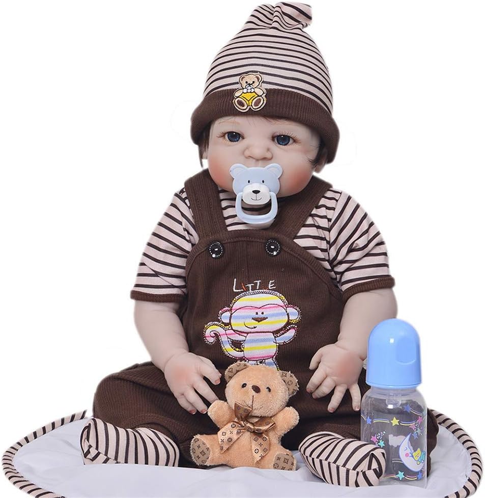 Prezzo HWBB Reborn Baby Doll 23 Pollici Full Silicone Rebirth Doll Baby Realistic Reborn Babies 57Cm Boy Can Enter The Water Children Regali creativi Regalo di Natale Offerte
