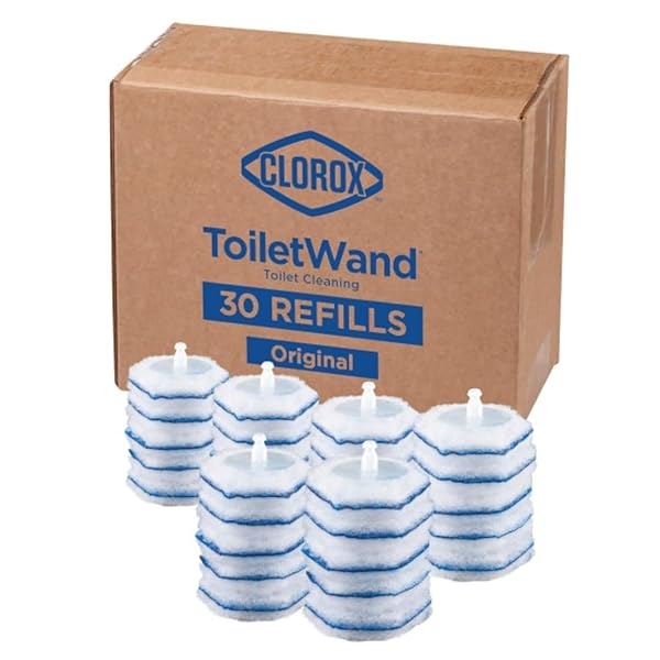 CLOROX TOILETWAND TOILET CLEANING REFILLS, DISINFECTING SCRUBBING PADS, 30 COUNT (PACK MAY VARY)