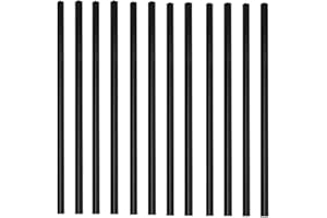 HZIU 50 Pack Deck Balusters 26" x 3/4" Staircase Baluster, Diameter 3/4" Metal Deck Spindle and Stairs Railing,Hollow Square Black Deck Balusters for Deck Railing Porch