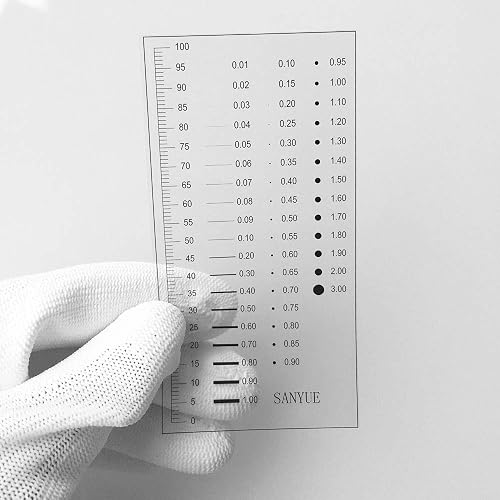Flaw SEC Size Estimation Chart - Dot & Line Defect Gauge For Scratches, Dirt & Stains (1 Piece)