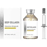 Silk Peptide Intensive Lifting Ampoule - Deep Collagen Silk Peptide Intensive Lifting Serum Korean Anti Aging Serum for Face Tightening, Lifting, Smoothing, Hydrating
