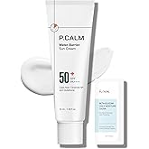 P.CALM Water Barrier Moisturizing Sun Cream Matte-Finish No White Cast SPF 50+ PA++++ Vegan Calming Moisture Daily Sunscreen for Dry Oily Sensitive Skin Korean Skincare