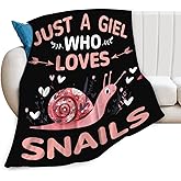 Baegopa Snails Blanket Gifts for Girls Women Snail Stuff Throw Blankets Cozy Plush Fleece Flannel Fuzzy for Bed Decor 50"X40"