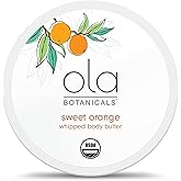 Dr. Mercola Ola Botanical Sweet Orange Whipped Body Butter, 4 Oz. (113 g), Deeply Hydrate & Nourish, Organic Shea Butter, USDA Organic, Non-GMO