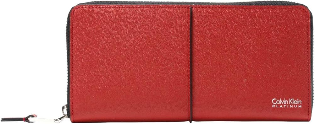 Amazon シーケー カルバンクライン 長財布 スパイン メンズ 14 レッド Ck Calvin Klein シーケー カルバンクライン 財布
