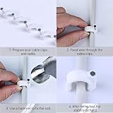 Elezenioc Round Cable Clips 6mm 100Pcs Wall Nail Clips White view 6