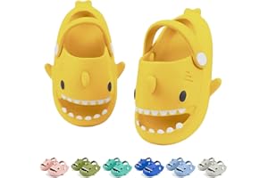 LAKIGE Toddler Shark Cloud Slides | Kids Shower Sandals | Boys Girls Cute Cartoon Fish Flip Flops | Beach Pool Home Slippers Shoes | Quick Dry Non-Slip