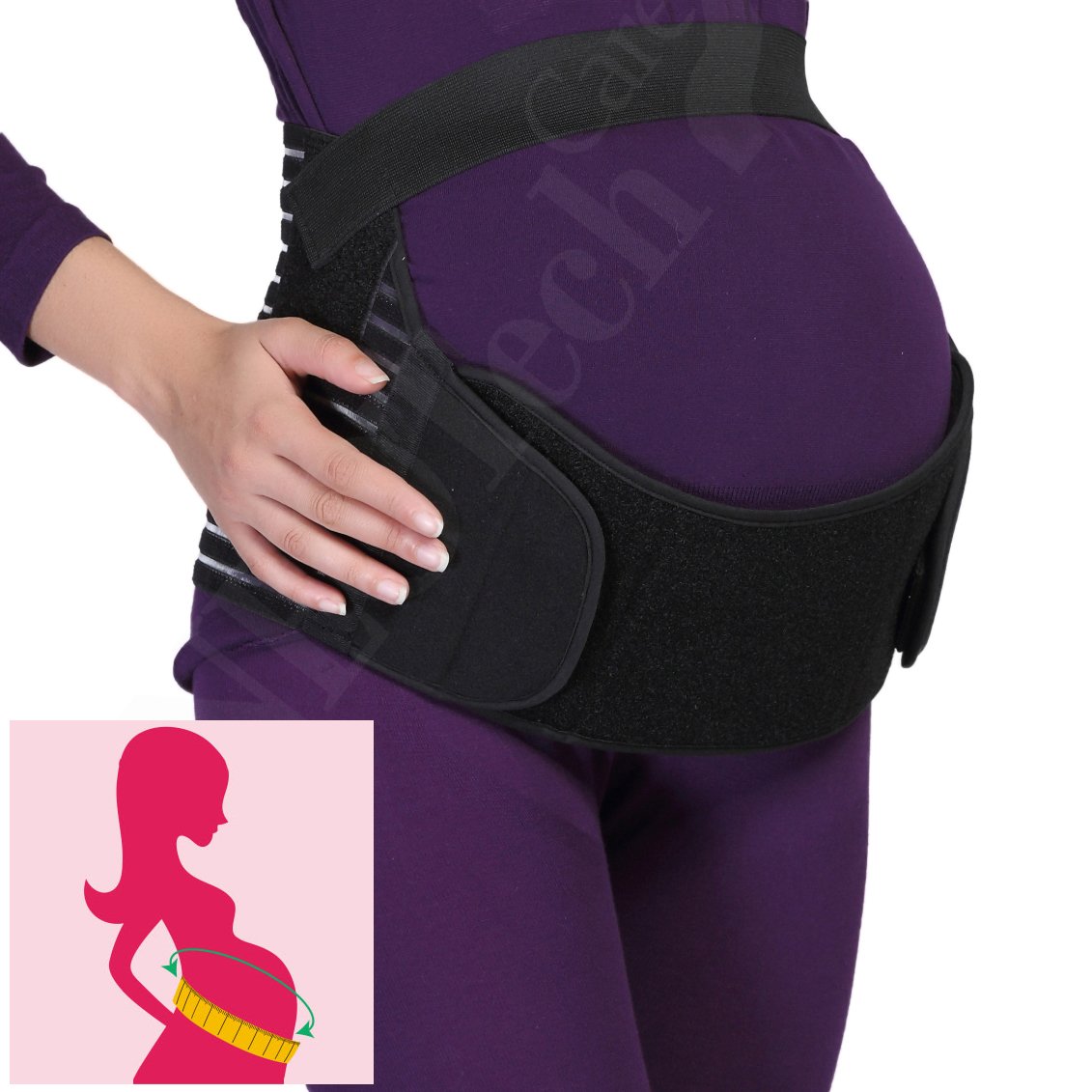 Maternity Belt - NEOtech Care Brand - Pregnancy Support - Waist/Back / Abdomen Band, Belly Brace (Beige, Size L)