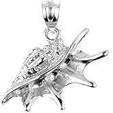 Claddagh Gold 925 Sterling Silver Sea Shell Charm Pendant