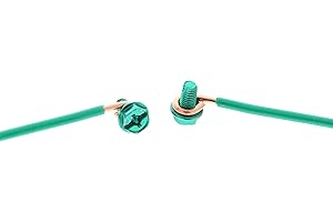 12 AWG Solid Pigtails with Screws - Green (5-Pack)